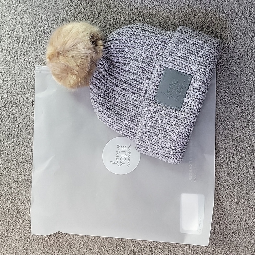Love Your Melon Lava Gray Pom Beanie